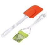 Slcone Spatula and Bastng Brush Set â€“ Heat Resstant, NonStck, BPAFree, Easy to Clean (Pack of 2)