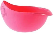 SRB Unbreakable Plastc Rce Bowl Straner wth Handle Washng Bowl for Vegetable, Fruts, Noodles, Cereal, Rce
