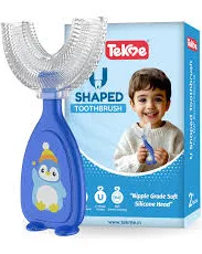 Toothbrush for Kds wth U Shaped Slcone Brush Head for 360 Degree Cleanng Sutable For 26 Years, Manual, Heart Desgn